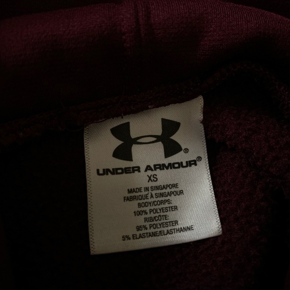 Burgundy Under Armuor Hoodie - Picture 3 of 8